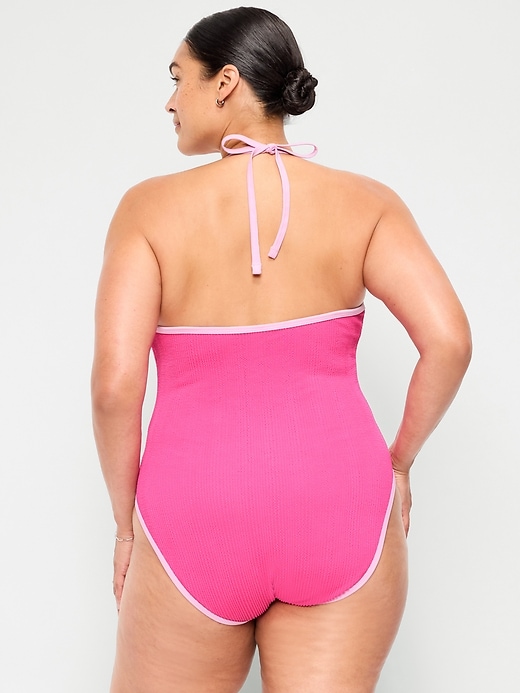 Image number 8 showing, V-Neck Halter Swimsuit