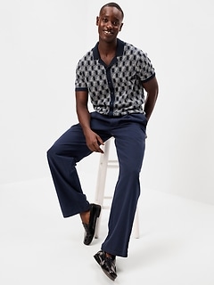 Short-Sleeve Sweater Shirt