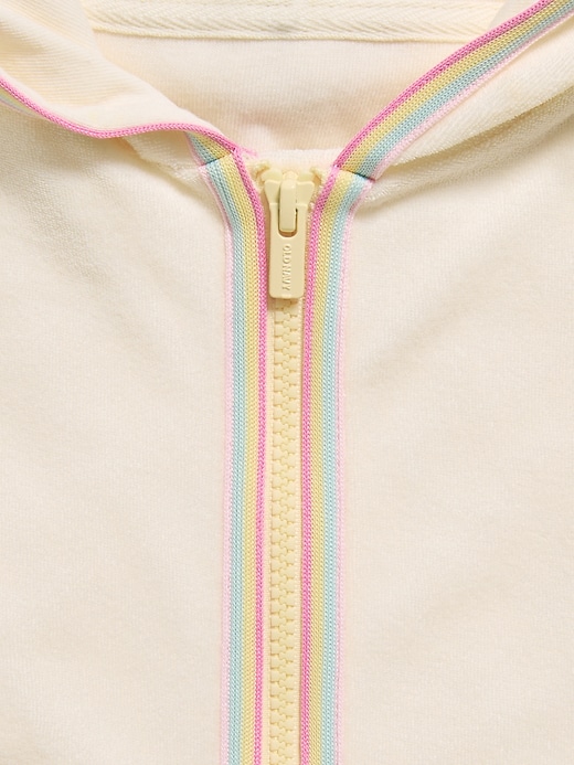 Image number 3 showing, Hooded Terry Swim Cover-Up for Toddler Girls