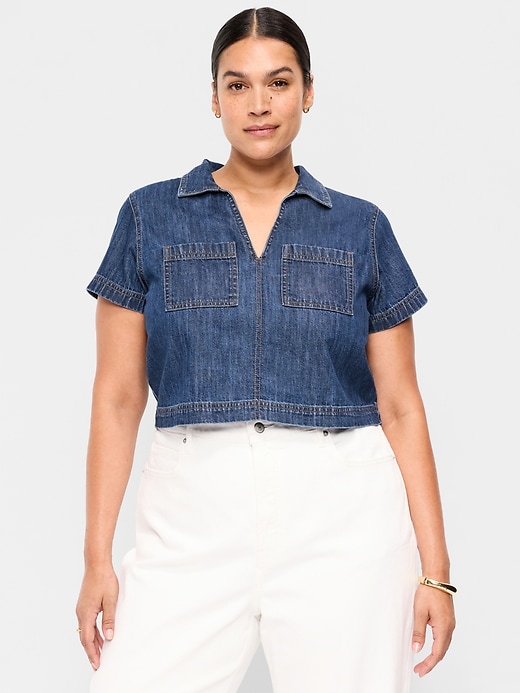 Image number 7 showing, Double-Pocket Popover Top