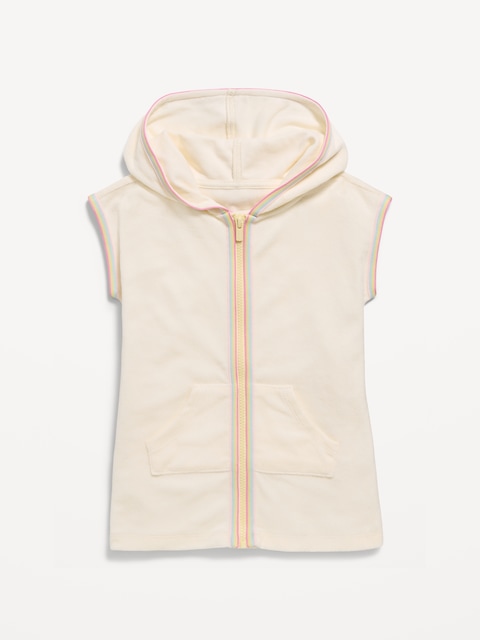 Hooded Terry Swim Cover-Up for Toddler Girls