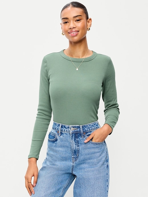 Image number 1 showing, Snug Long-Sleeve Crew-Neck T-Shirt