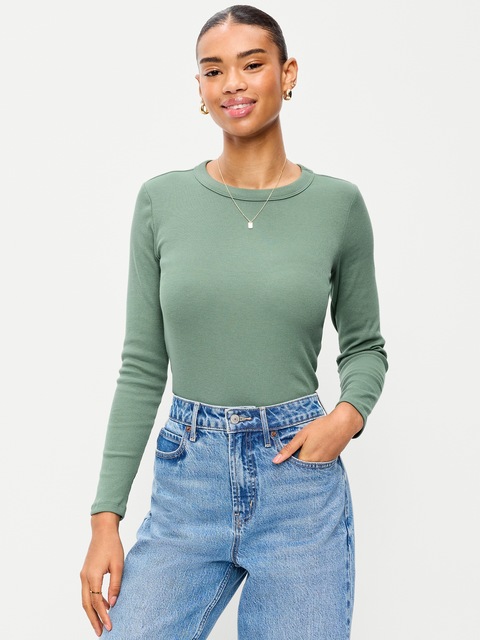 Snug Long-Sleeve Crew-Neck T-Shirt