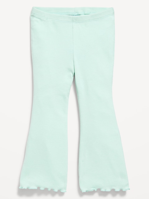 Ribbed Flared Leggings for Toddler Girls