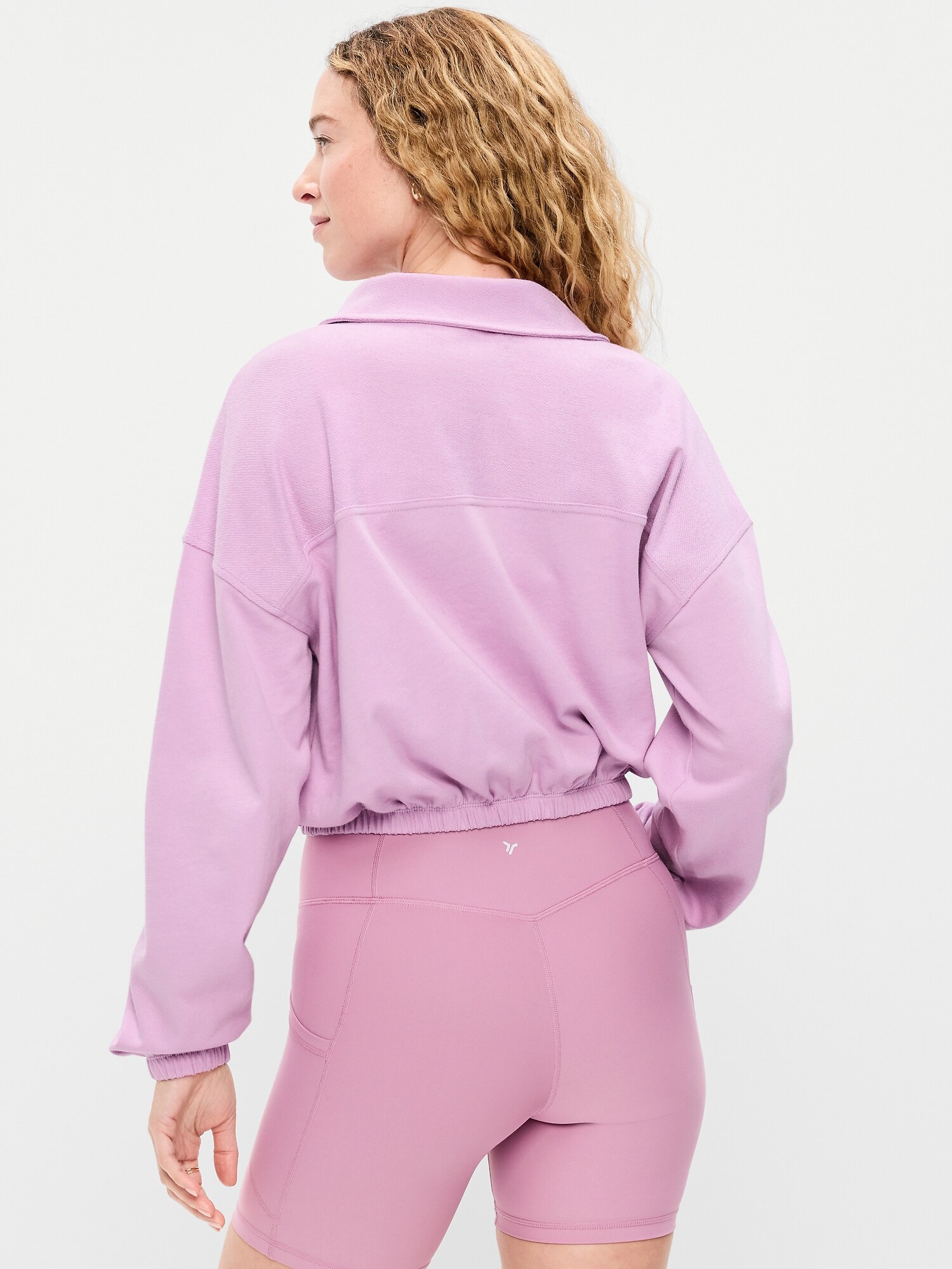 Женские толстовки Old Navy Button-Up Funnel-Neck, цвет: Wild Aster — фото 2