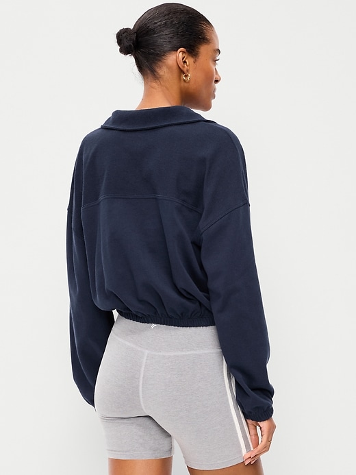 Image number 2 showing, Button-Up Funnel-Neck Sweatshirt