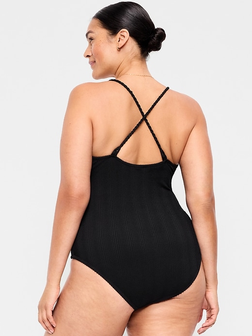 Image number 8 showing, Braided-Strap One-Piece Swimsuit