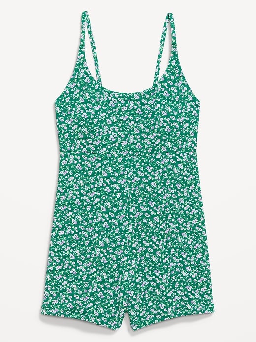 Image number 4 showing, Textured Swim Romper -- 2.5-inch inseam