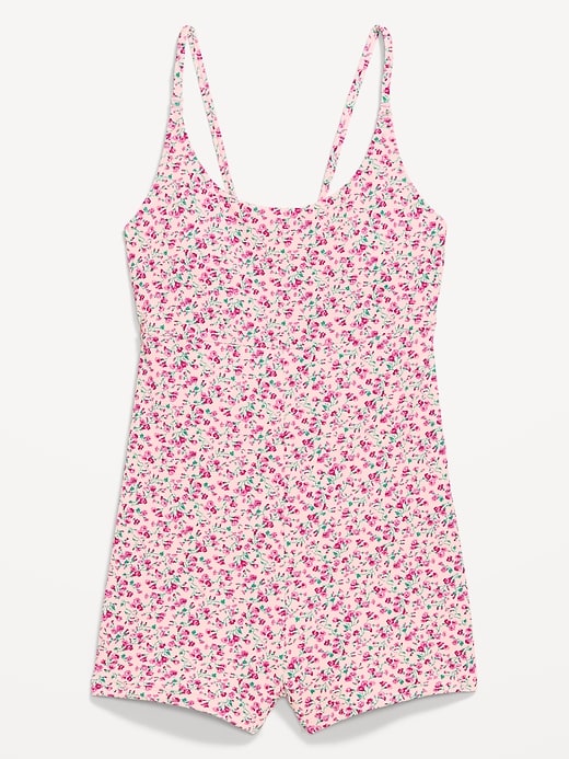 Image number 4 showing, Textured Swim Romper -- 2.5-inch inseam