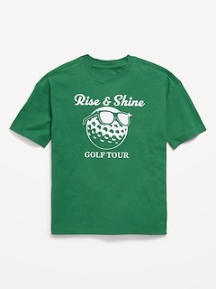 Oversized Short-Sleeve Graphic T-Shirt for Boys