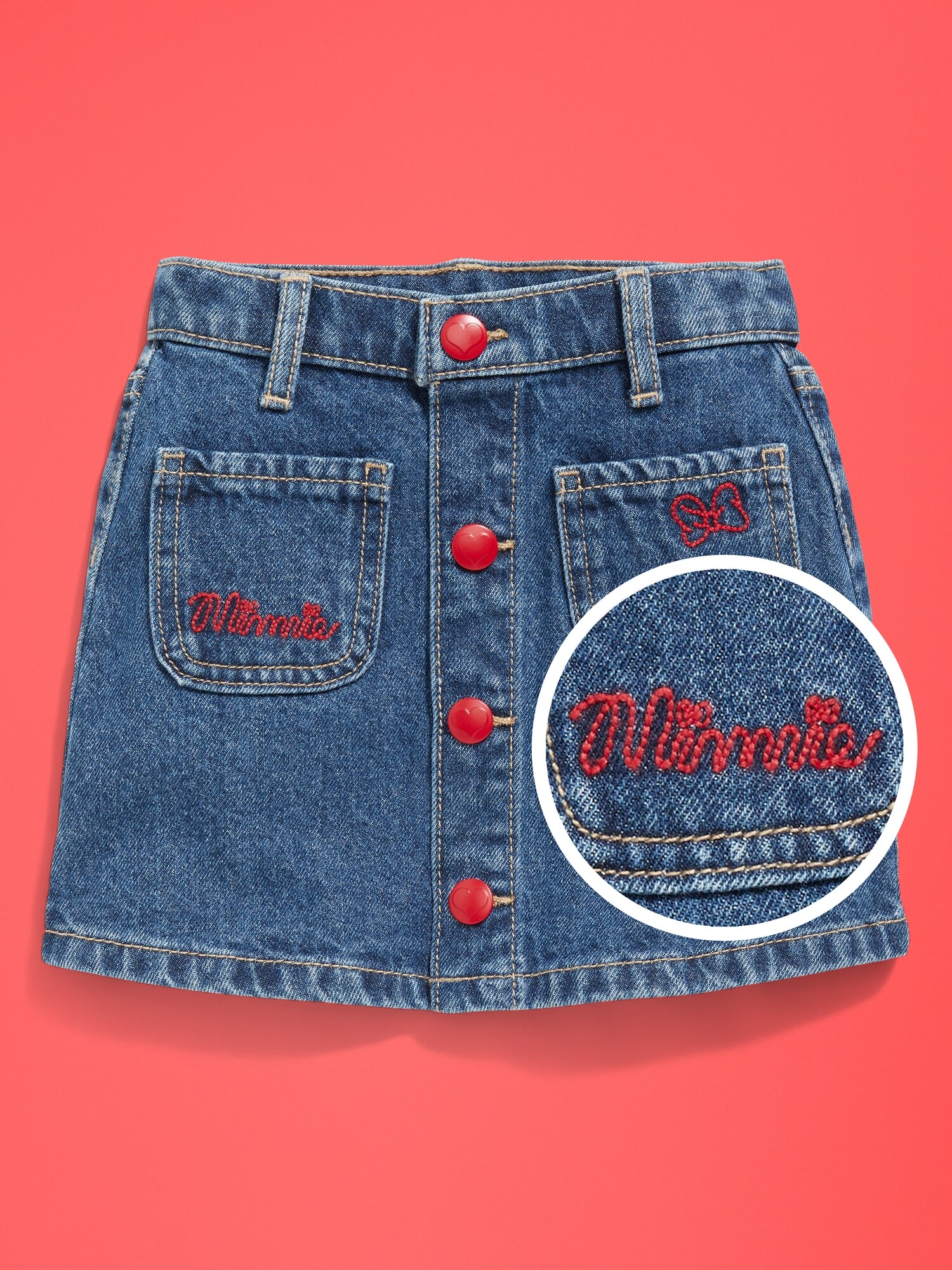 Юбка Old Navy x Disney Minnie Mouse Jean Skirt для девочек-малышей — фото 2