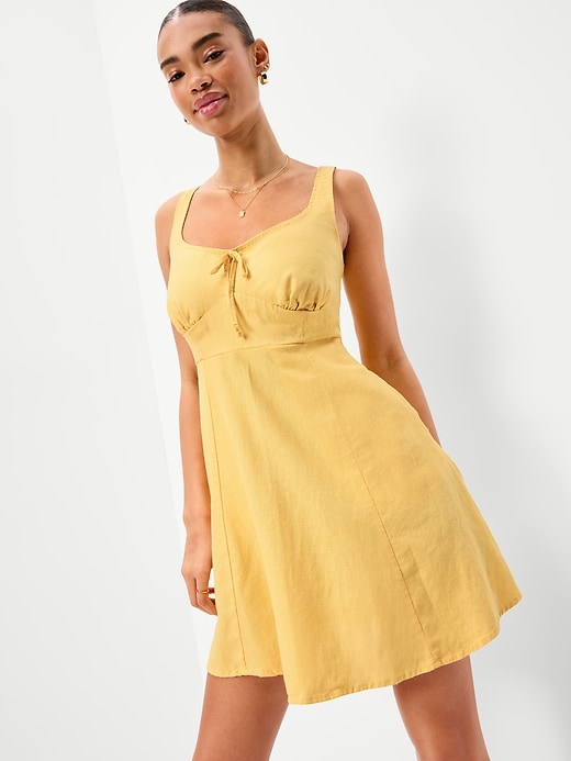 Image number 3 showing, Fit & Flare Linen Mini Dress