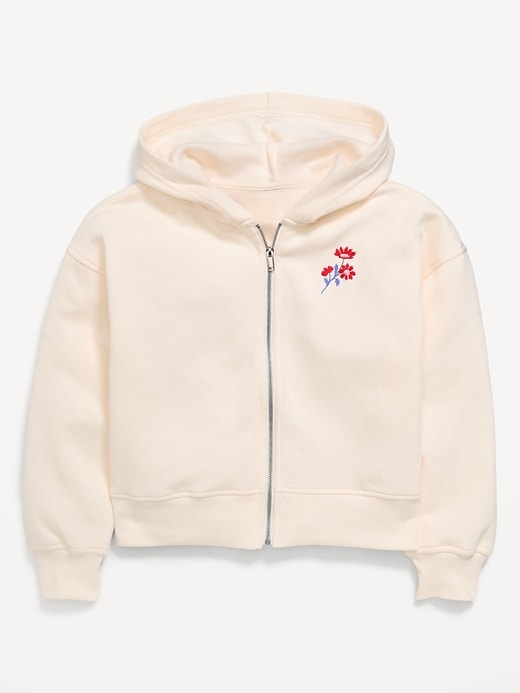 Image number 2 showing, Favorite Fleece Graphic Zip-Front Hoodie for Girls