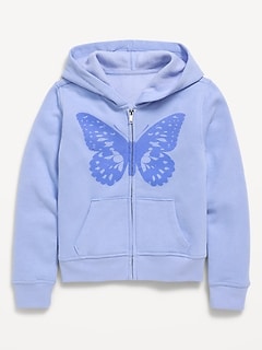 Fitted Long-Sleeve Graphic Hoodie for Girls