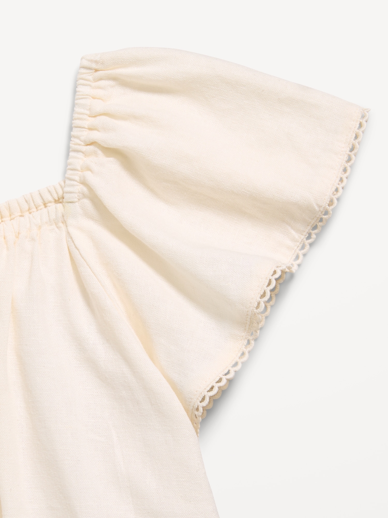 Short-Sleeve Linen-Blend Top for Toddler Girls