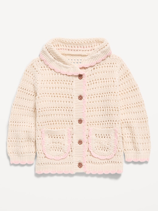 Image number 1 showing, Crochet-Knit Cardigan Sweater for Baby