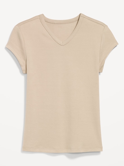 Image number 5 showing, Snug V-Neck Crop T-Shirt