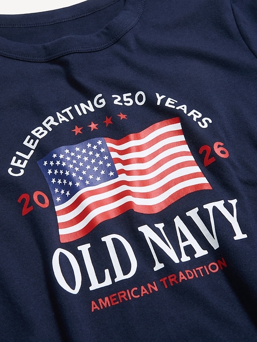 Image number 4 showing, Crew-Neck Flag Graphic T-Shirt