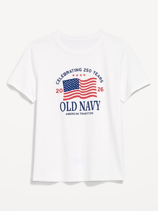 Image number 5 showing, Crew-Neck Flag Graphic T-Shirt