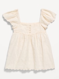 Image number 2 showing, Flutter-Sleeve Textured Top for Girls