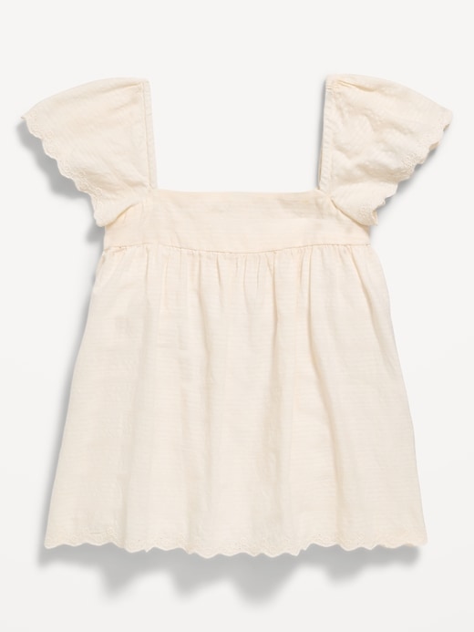 Image number 3 showing, Flutter-Sleeve Textured Top for Girls