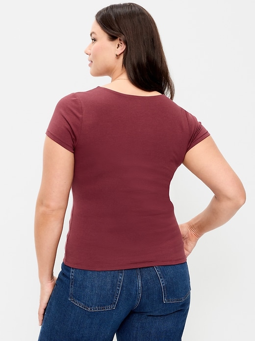 Image number 6 showing, Hug Double-Layer Scoop-Neck Top