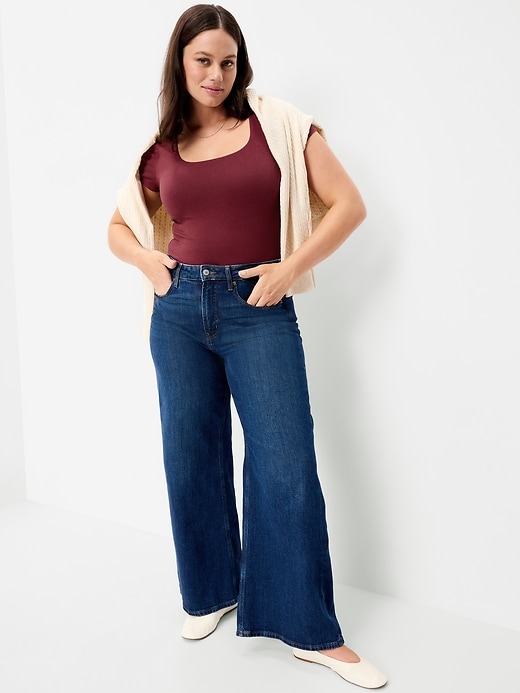 Image number 3 showing, Hug Double-Layer Scoop-Neck Top