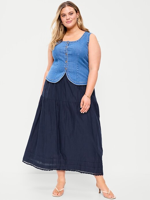 Image number 10 showing, Lace-Trim Maxi Skirt