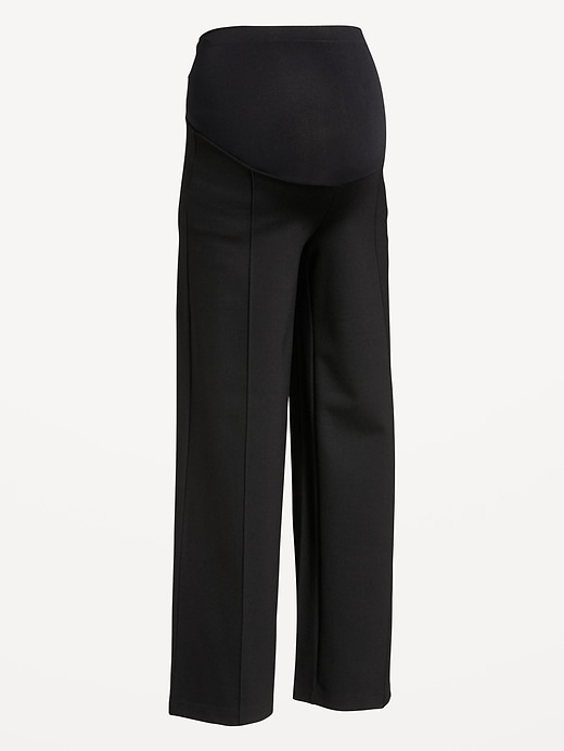 Image number 4 showing, Maternity Full-Panel Stevie Wide-Leg Pants
