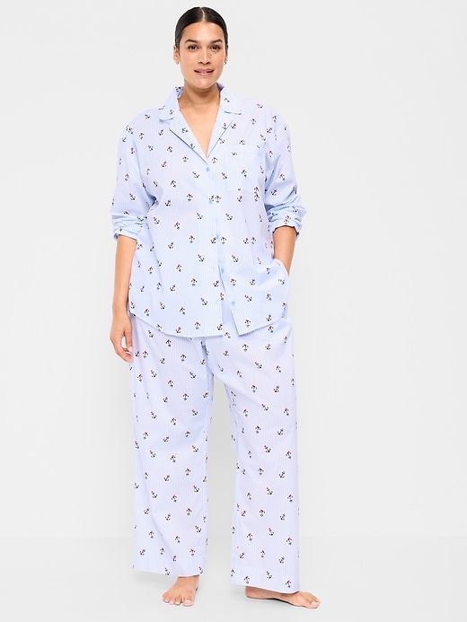 Image number 7 showing, Poplin Pajama Pant Set