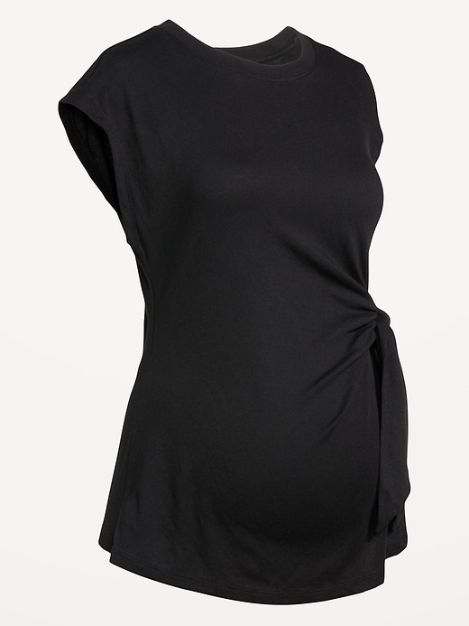 Image number 4 showing, Maternity Side-Tie Jersey Top