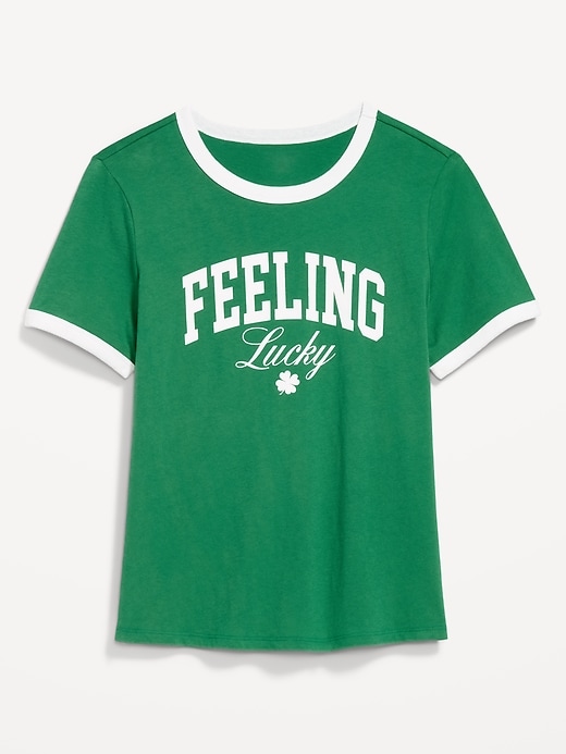 Image number 5 showing, EveryWear Crew-Neck Graphic Ringer T-Shirt