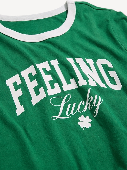 Image number 4 showing, EveryWear Crew-Neck Graphic Ringer T-Shirt