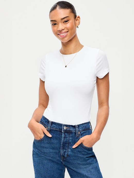 Image number 1 showing, Hug Double-Layer Crew Neck Top