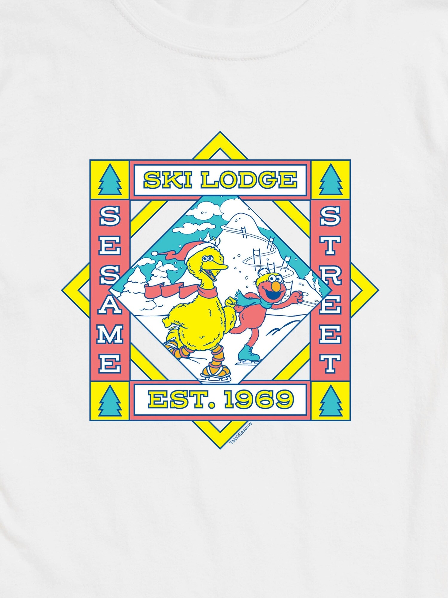 Мужская футболка Old Navy Sesame Street Ski Lodge Short Sleeve Graphic, цвет: Белый — фото 2