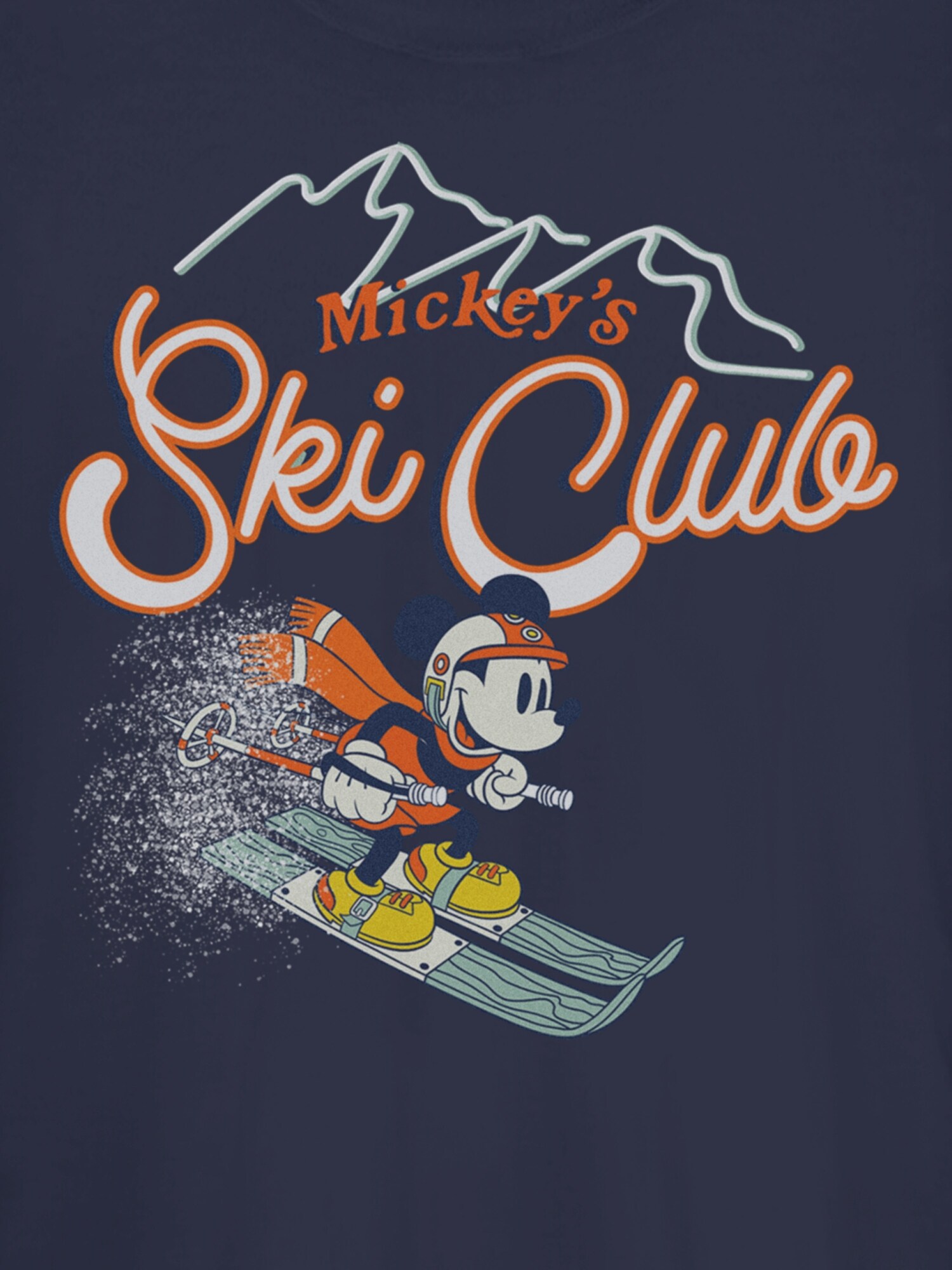 Женская футболка Old Navy Disney Mickeys Ski Club Graphic, цвет: Тёмно-синий — фото 2