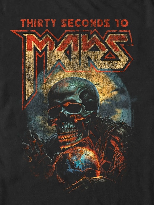 Image number 2 showing, 30 Seconds to Mars Vintage Skull Mars Graphic T-Shirt