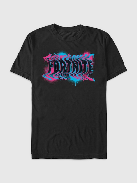 Fortnite Logo Play Stretched Graphic T-Shirt