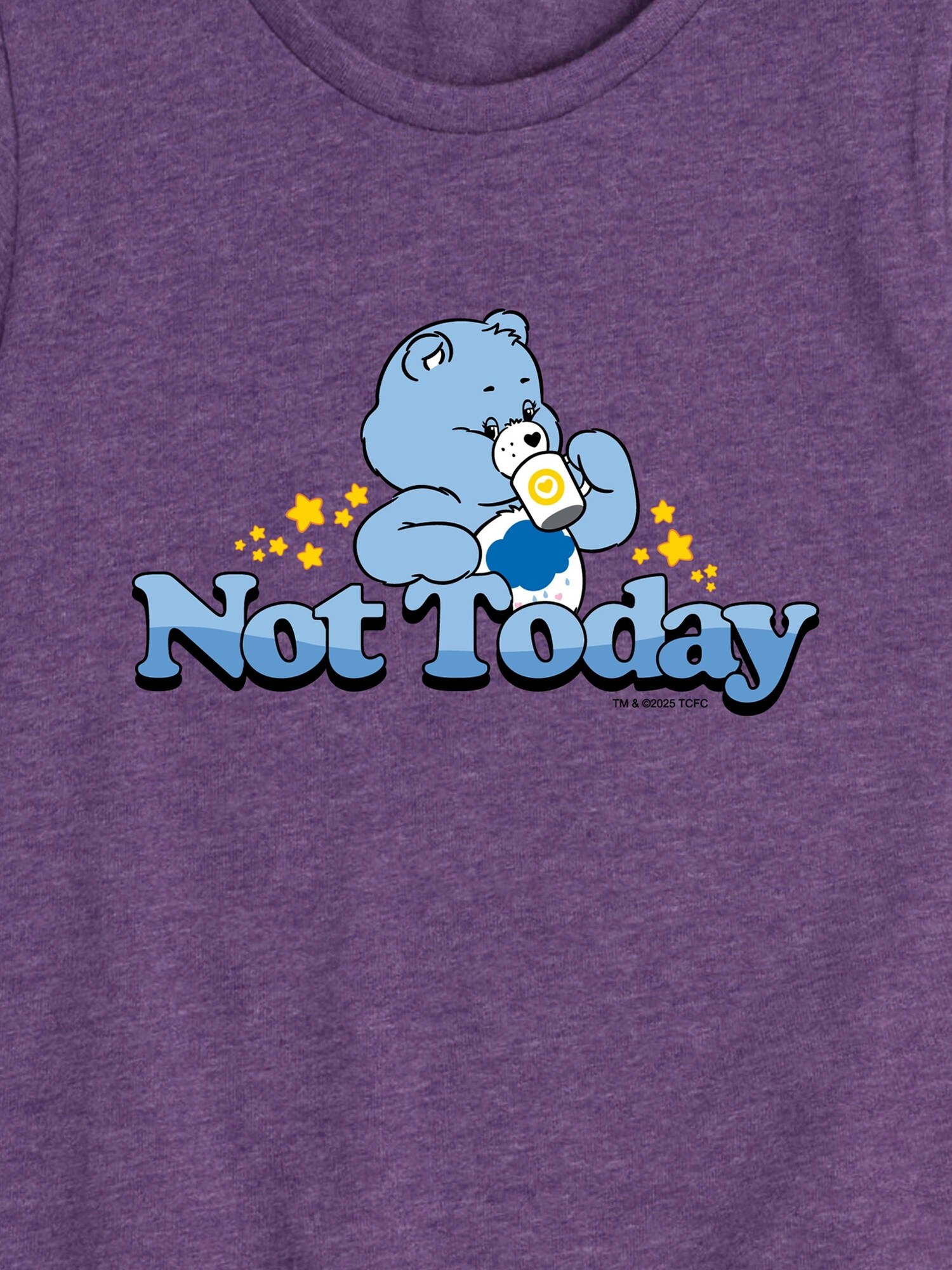 Детская футболка Old Navy Care Bears Not Today Short Sleeve Graphic, цвет: Меланжевый фиолетовый — фото 2