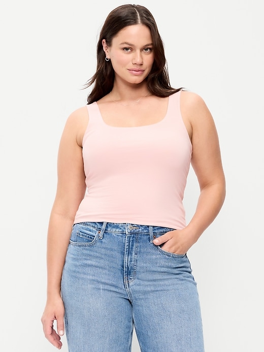 Image number 4 showing, Hug Double-Layer Scoop-Neck Tank Top
