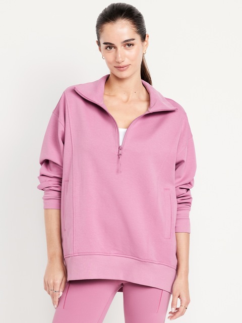 Dynamic Fleece Half-Zip Tunic Sweatshirt
