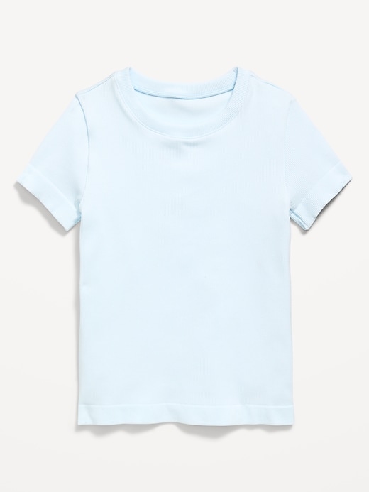 Image number 1 showing, Fitted Seamless Ribbed Performance Top for Girls