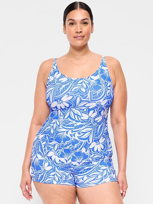 Image number 5 showing, Textured Swim Romper -- 2.5-inch inseam