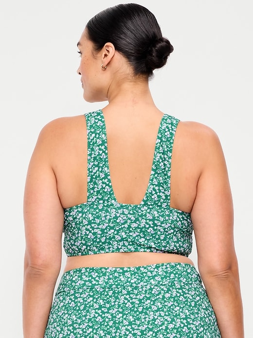 Image number 8 showing, Pique Longline Bikini Swim Top