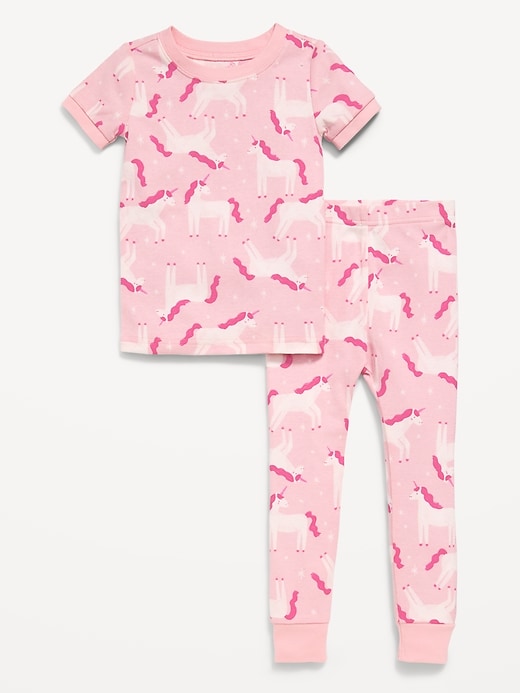 Image number 1 showing, Unisex Snug-Fit Printed Pajama Set for Toddler & Baby