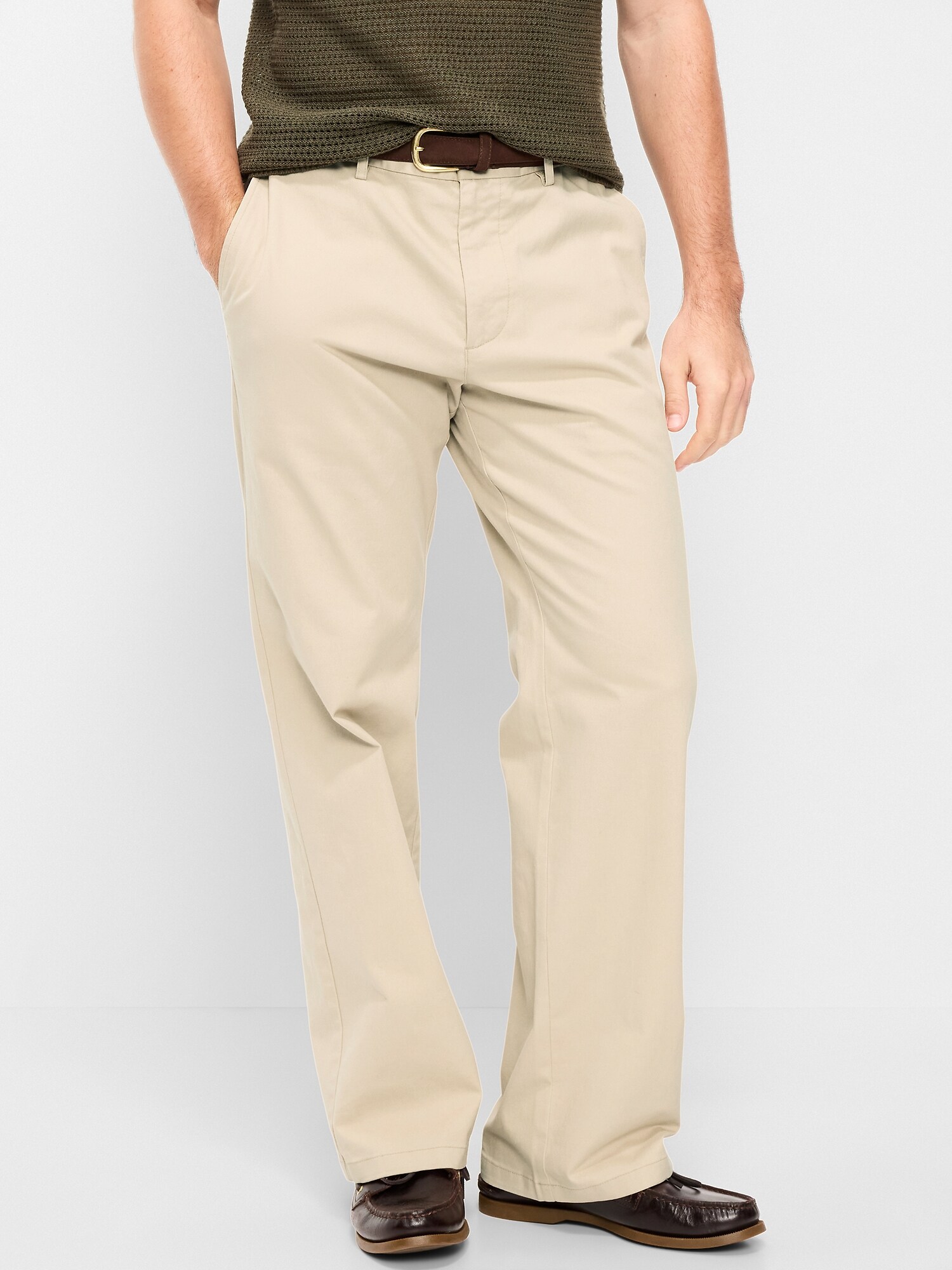 Мужские брюки Old Navy Baggy Built-In Flex Rotation Chino, цвет: Серо-бежевый — фото 2
