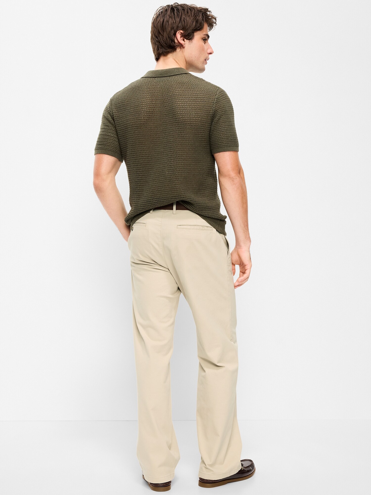 Мужские брюки Old Navy Baggy Built-In Flex Rotation Chino, цвет: Серо-бежевый — фото 3