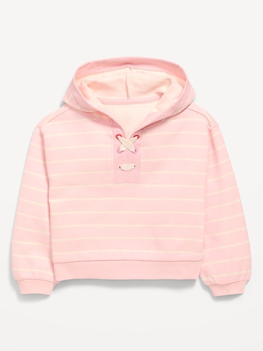 Image number 1 showing, Oversized Lace-Up Sweatshirt for Toddler Girls