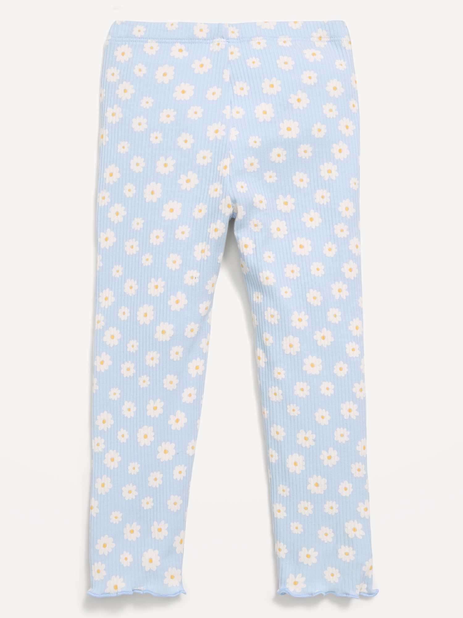 Printed Full-Length Textured Leggings for Toddler Girls