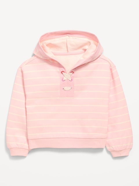 Oversized Lace-Up Sweatshirt for Toddler Girls